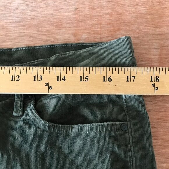 Mother The Dropout Corduroy Jeans Women 29 Green Mid Rise Stretch Preppy 17896 - Picture 10 of 13